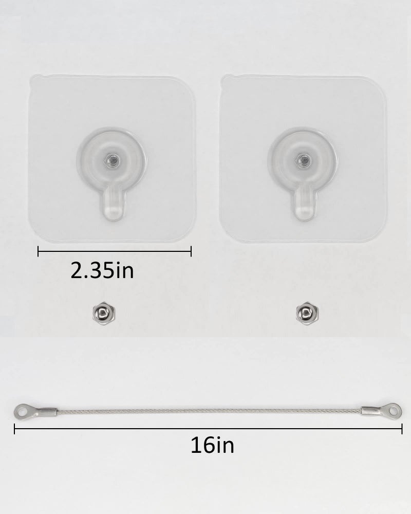xicveiuz 10 Pack, 16 inches Furniture Anchors Kit for Baby Proofing, Adhesive TV Safety Straps Use to Prevent Falling and Anti Tip, No Drill Dresser Or Cabinet to Wall Anchors (xicveiuz) - Image 5
